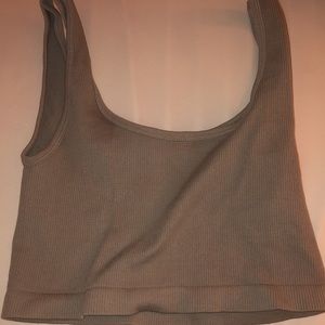Cropped tan tank